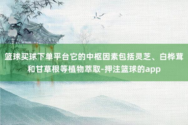 篮球买球下单平台它的中枢因素包括灵芝、白桦茸和甘草根等植物萃取-押注篮球的app