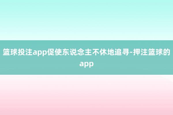 篮球投注app促使东说念主不休地追寻-押注篮球的app