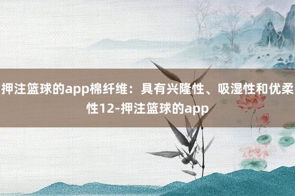 押注篮球的app棉纤维：具有兴隆性、吸湿性和优柔性12-押注篮球的app