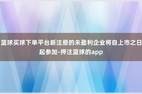 篮球买球下单平台新注册的未盈利企业将自上市之日起参加-押注篮球的app