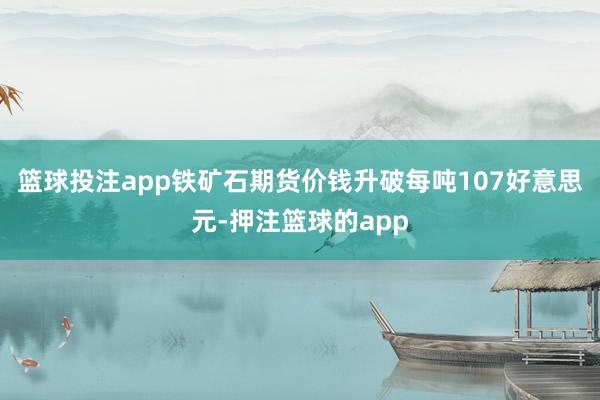 篮球投注app铁矿石期货价钱升破每吨107好意思元-押注篮球的app