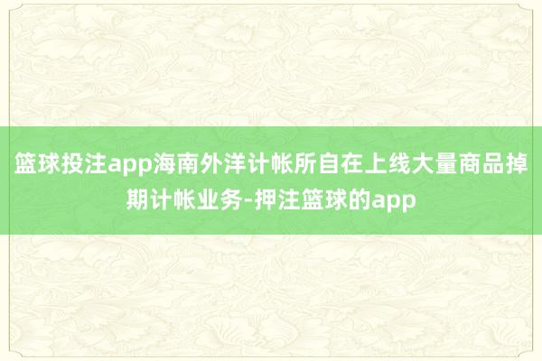 篮球投注app海南外洋计帐所自在上线大量商品掉期计帐业务-押注篮球的app