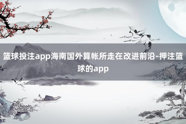 篮球投注app海南国外算帐所走在改进前沿-押注篮球的app