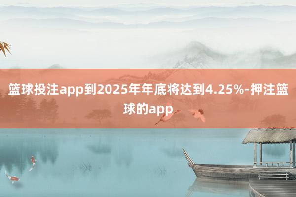 篮球投注app到2025年年底将达到4.25%-押注篮球的app