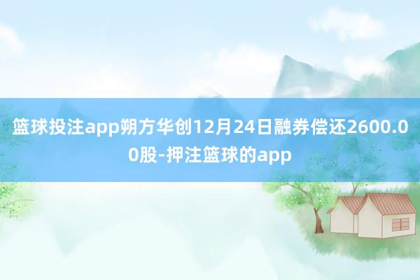 篮球投注app朔方华创12月24日融券偿还2600.00股-押注篮球的app