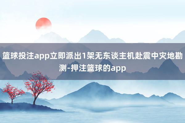 篮球投注app立即派出1架无东谈主机赴震中灾地勘测-押注篮球的app